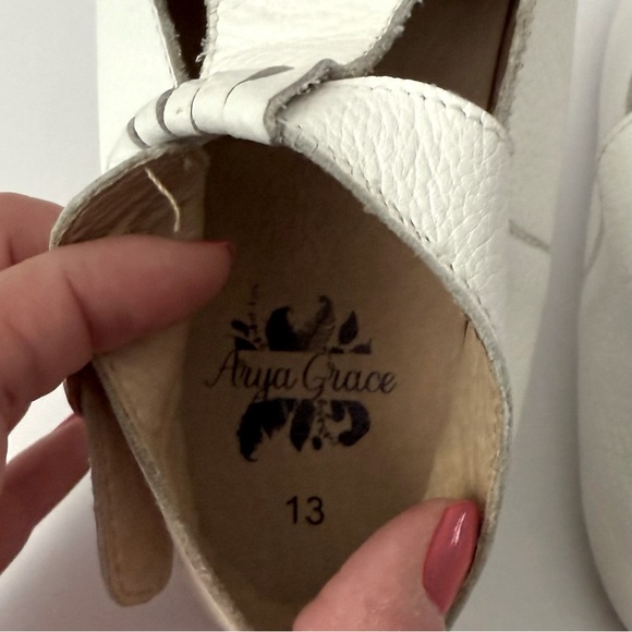 Arya Grace White Leather Dress Shoes Size 13 - Picture 5 of 6